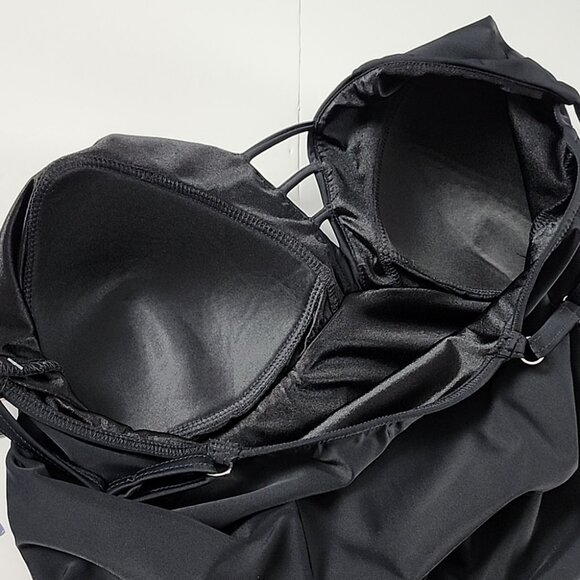 Carol Wior 3 Way Slimsuit Sarong Suit Shape Detector Black One Piece Size 24W - Picture 5 of 16